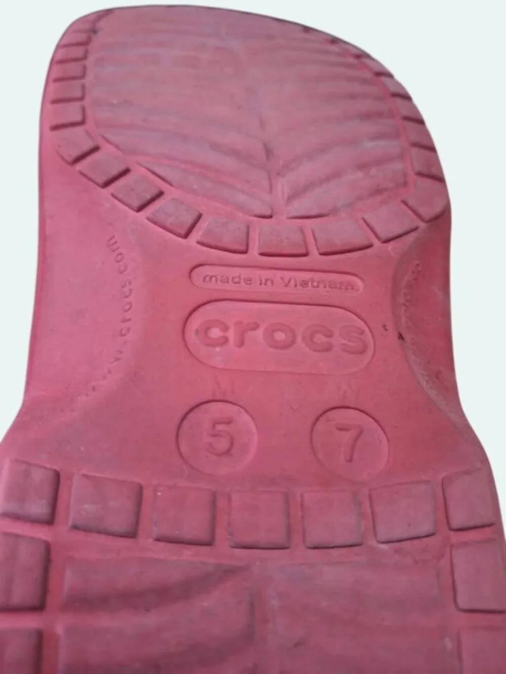 Crocs  Kids Red Clogs With Ice Cream Jibbitz Size 5/7 *SH1